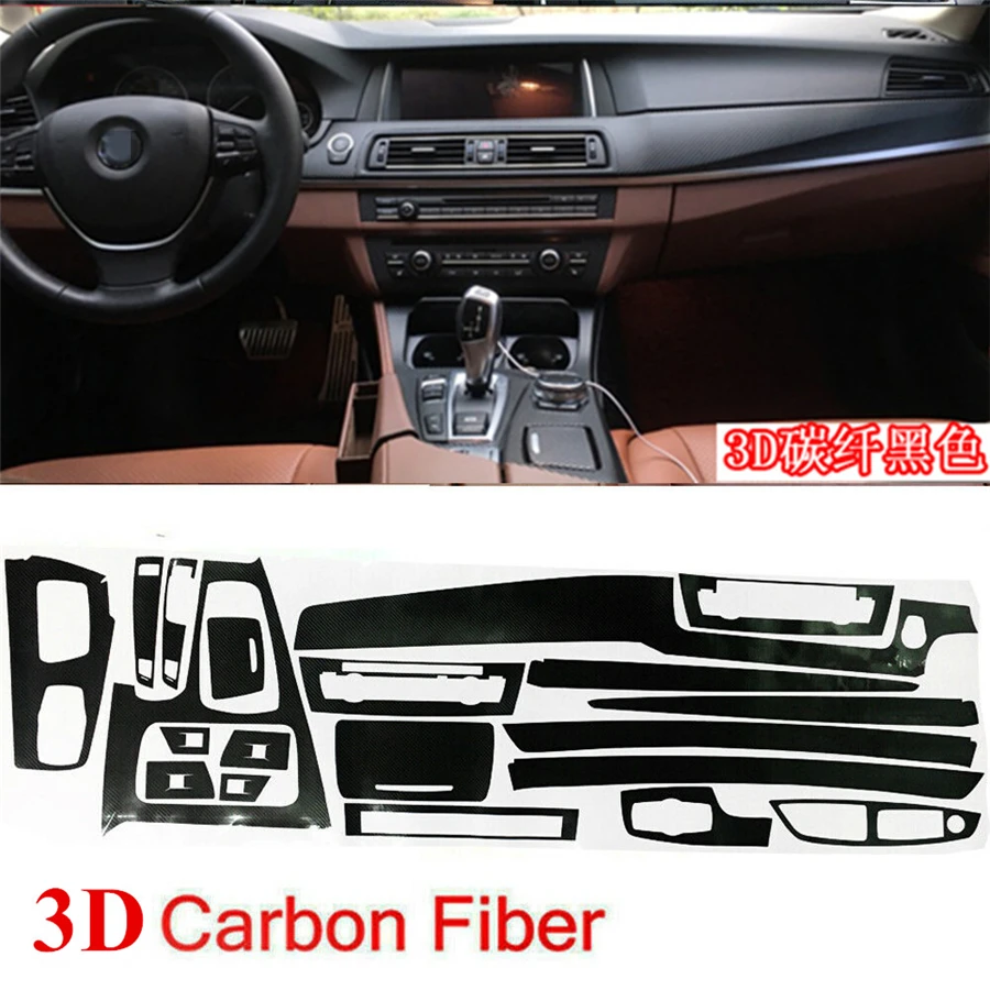 

3D Carbon Fiber Pattern Interior DIY Trim Sticker For BMW F10 F18 5 Series 2011-2017