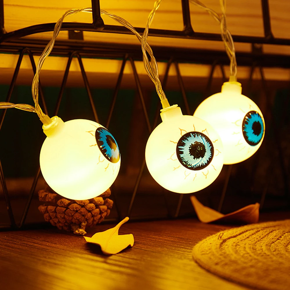 

DC4.5V Halloween Pumpkin Funny Scary Eyeball Led Ghost Festival Light String Holiday Courtyard Room Decoration Lantern