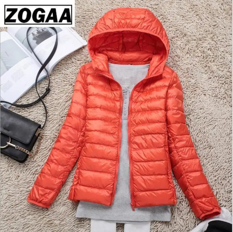 ZOGAA Женская куртка парка зимняя теплая в стиле кэжуал легкие верхняя одежда