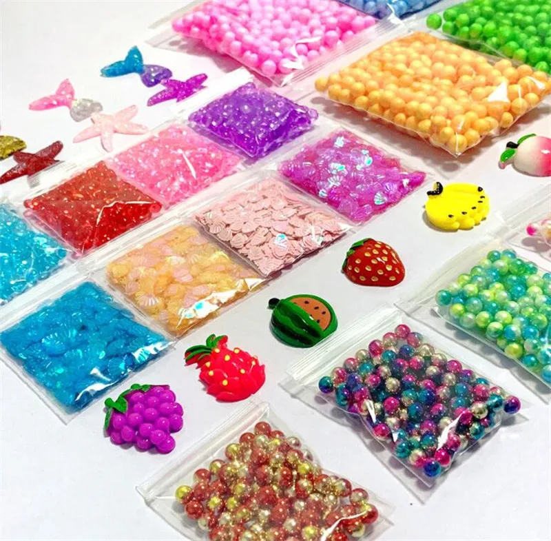 32/34/42 пакет пены Конфета из смолы, Чарующее ювелирное Slime наполнитель DIY Украшение для торта телефон украшения шармы из полимера в форме ягодок Лизун поставки слаймов игрушки