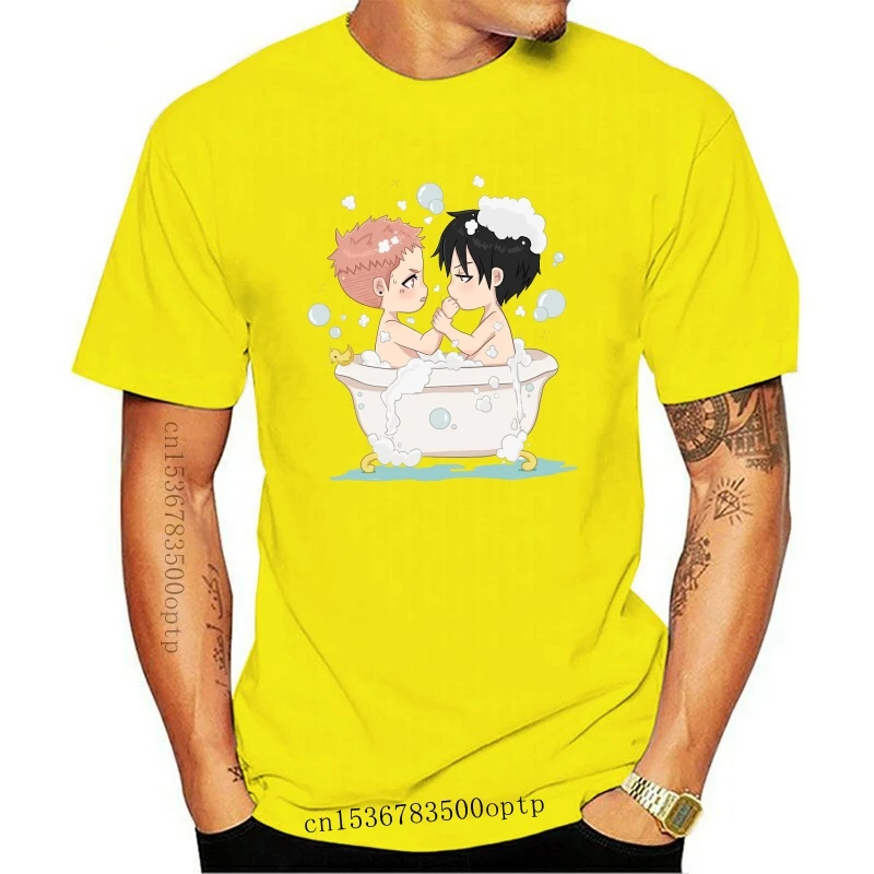 

New 19 Days Chibi Bathtub Funny Anime He Tian Jian Yi Black T-Shirt Old Xian S-3Xl Harajuku Funny Tee Shirt