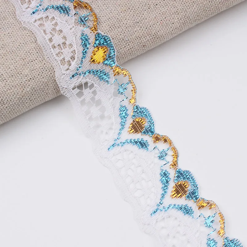 10 ярдов 3 см Цветочная кружевная отделка лента для рукоделия ткань шитья ручной