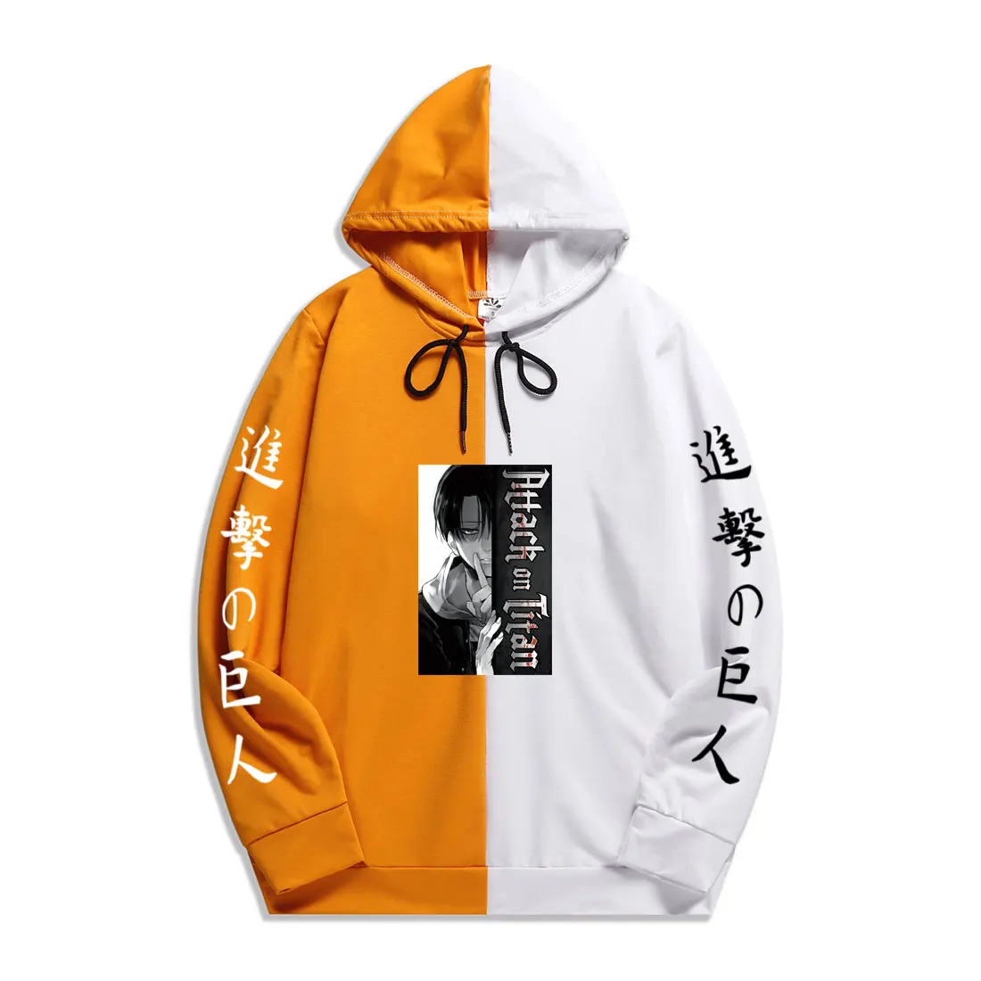 

2021 Japanese Anime Attack On Titan Print Men Hoodies Sweatshirts Hoodie Patchwork Thin Clothing Streetwear Tops