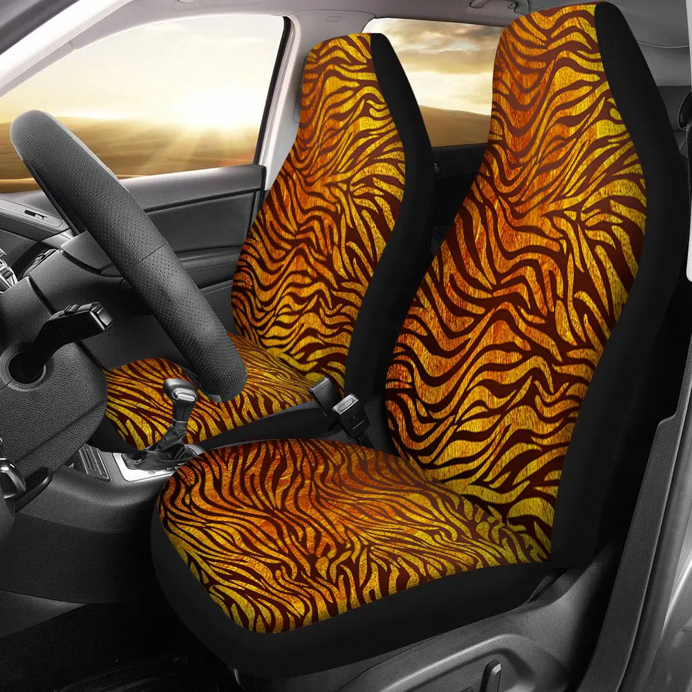 

Модные Нескользящие Чехлы для автомобильных сидений INSTANTARTS с принтом зебры, прочные автомобильные аксессуары, комплект из 2 защитных чехлов...