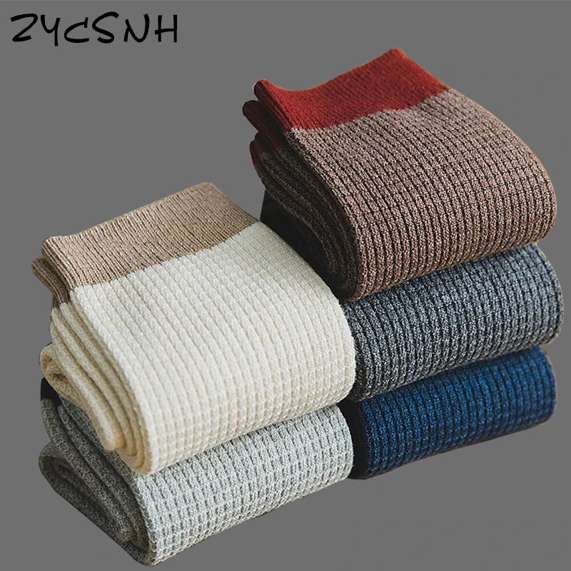 

2021 Brand New High Quality Men Cotton Harajuku Happy Socks Compression Socks Men's Business Dress Long Socks Gifts 5 Pairs Hot