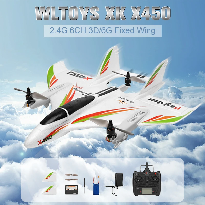 XK X450 vtol RTF epo rc беспилотный радиоуправляемый самолет модель самолета пульт