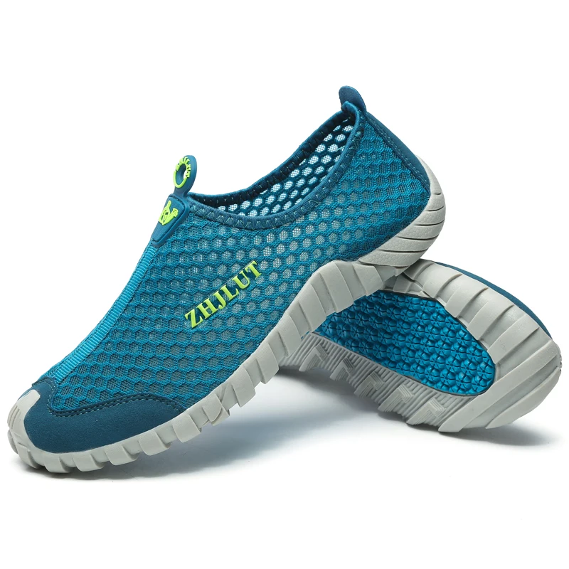 

Mesh Breathable Couple Casual Sneakers Slip-On Rubber Platform Outdoor Hiking Climbing Trekking Shoes Wear-resistant Non-slip