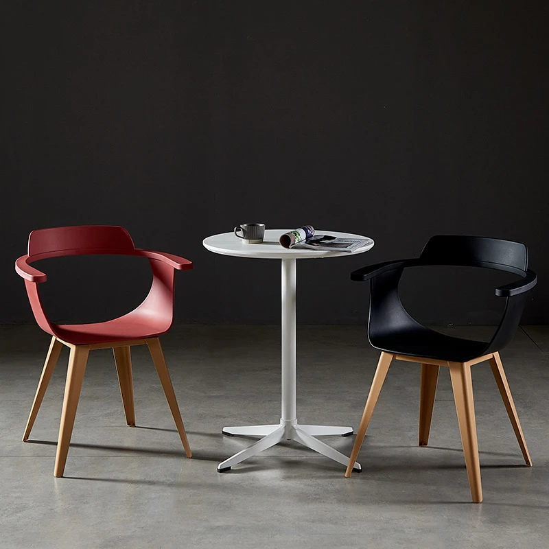 Современный Лаконичный пластиковый обеденный стул Скандинавская Европа для