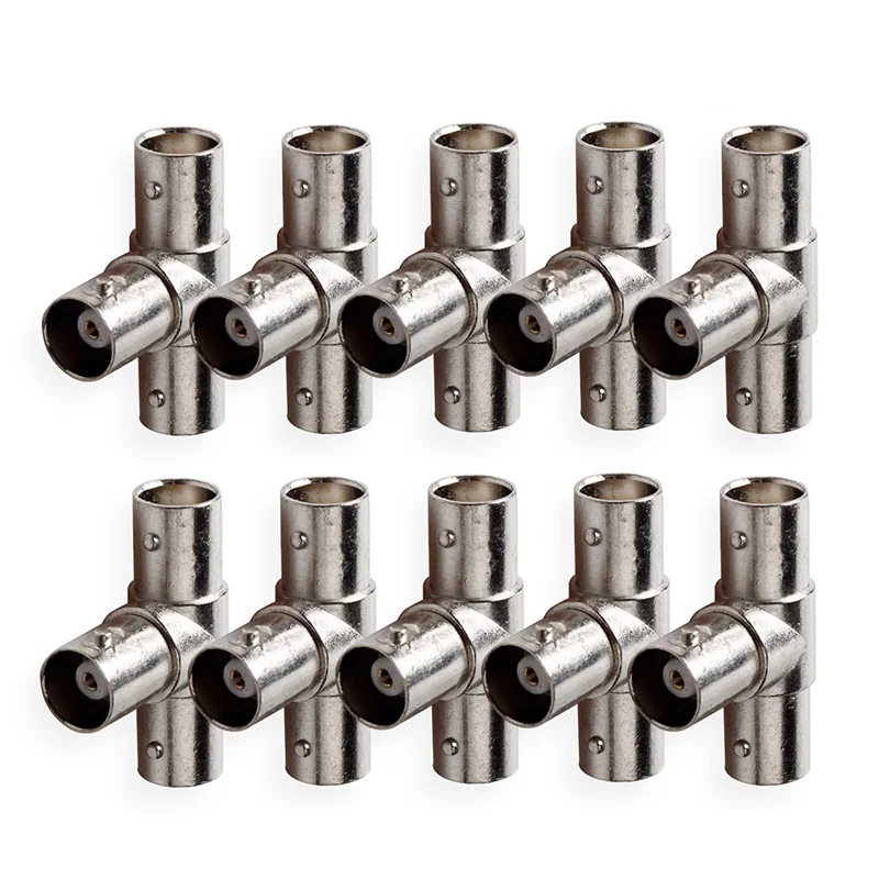 10pcs 2PCS JR-B29 Right Angle tee BNC Connector three male connector for CCTV system