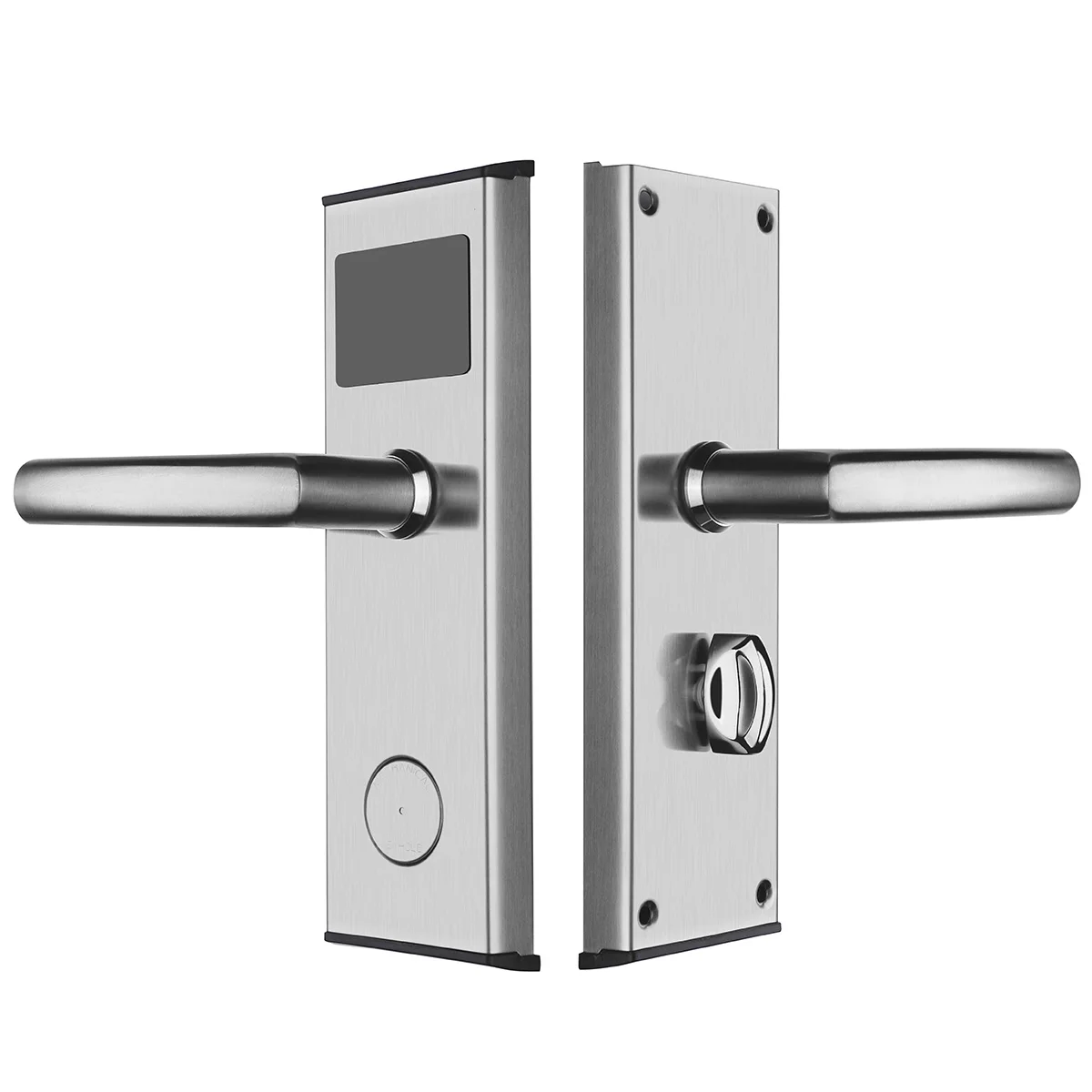 Safurance Digital Card Lock Security Stainless Steel Intelligent RFID Digital Card Key Unlock Hotel Door Lock System Door Locks - Цвет: Silver Left Side
