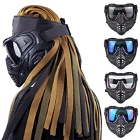 paintball airsoft full face goggles protective mask tactical indy dirty braided forehead headgear mask set hunting accessories