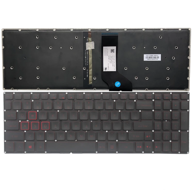 

NEW US laptop keyboard For Acer Nitro 5 AN515-51 AN515-51-705 AN515-52 AN515-53 AN515-53-52FA AN515-53-53U7 backlit