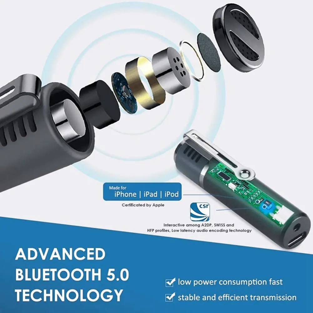 Беспроводной петличный микрофон нагрудный с Bluetooth запись лекций и