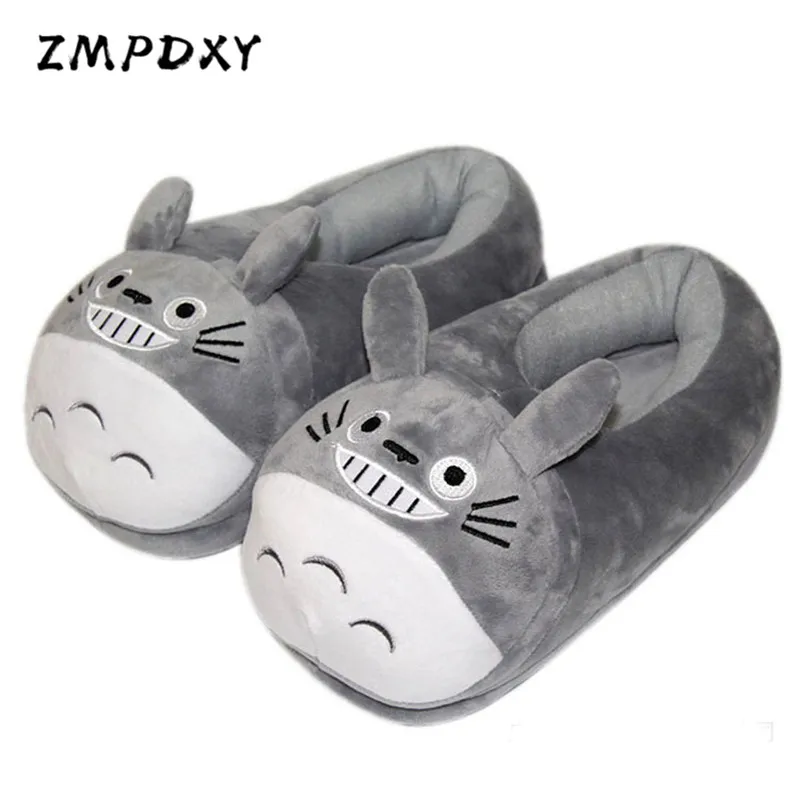 

Women's Winter Cotton Slipper Unisex Size EU35-43 Ladies Lover's Couple Slides Cartoon Animal Plush Shoes Female Warm Flip Flops