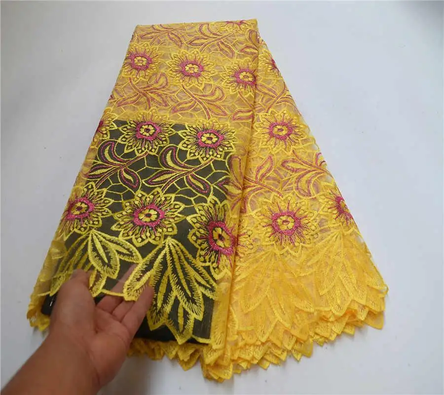 Новое поступление африканская кружевная ткань вышитые сетчатые кружева дешевая