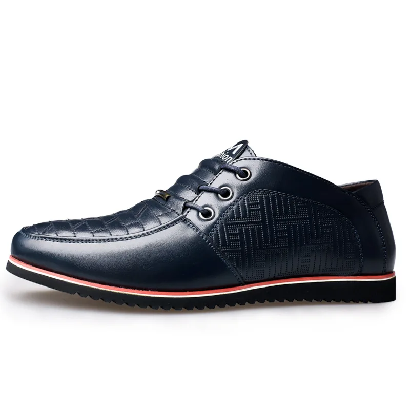 

Fashion New 2019 Men Casual Shoes Genuine Leather Breathable Flat Shoes for Men Leather Shoes Basic Slip on Shoes Man