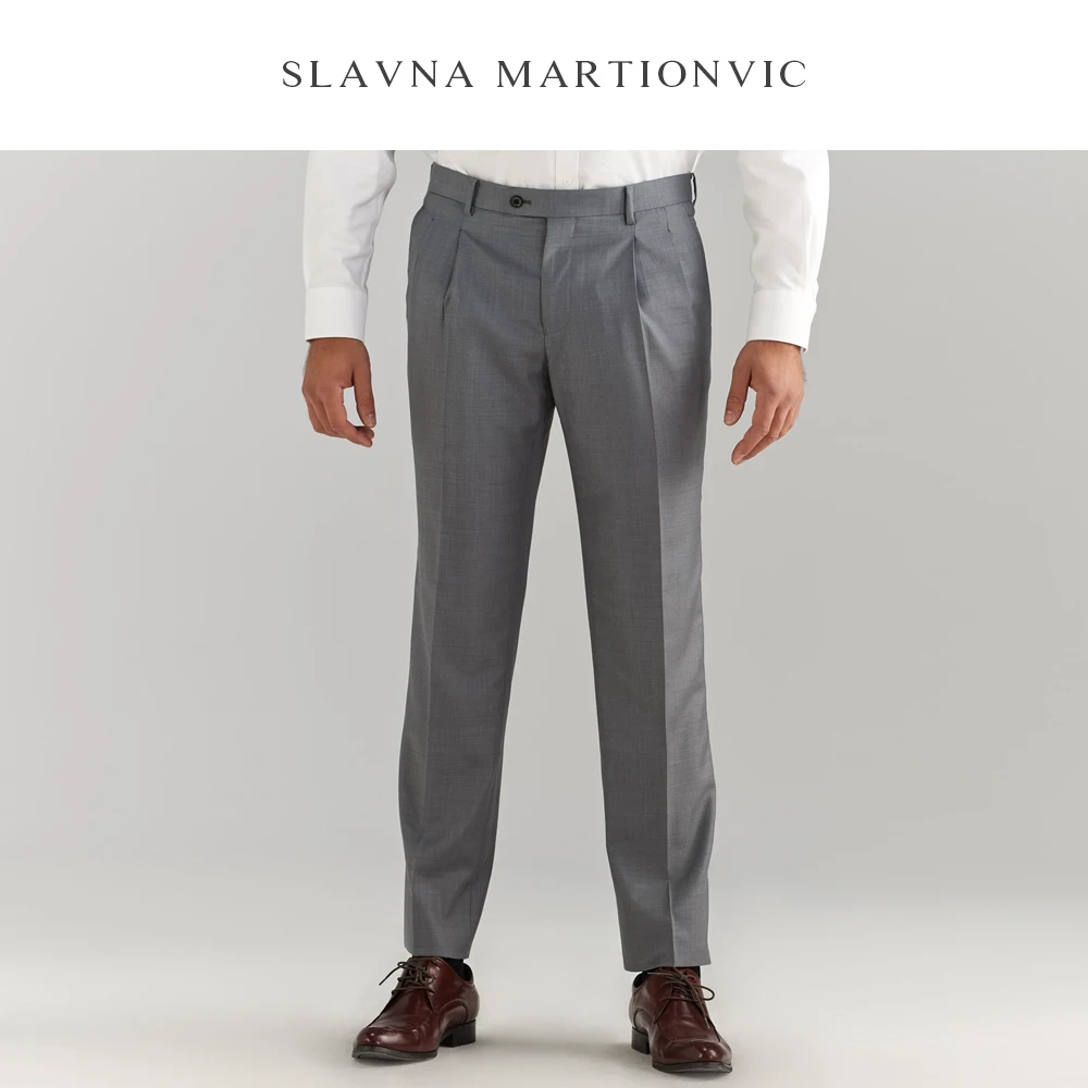 Славна мартиновая чистая шерсть красивый костюм мужской деловой Свадьба жениха