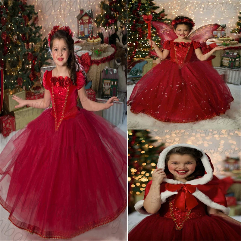 Детские платья на новый год комплект из 2 предметов зимнее маскарадное платье для