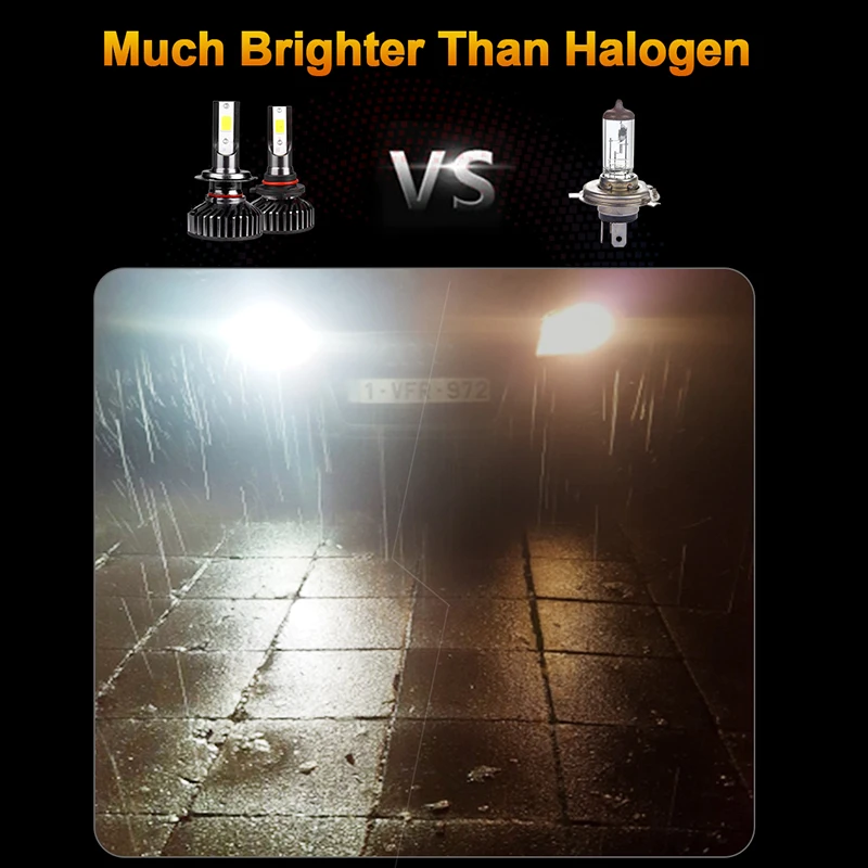 HLXG H7 LED дальнего мини H4 luces лампы фар автомобиля 12V 10000LM H11 9005 HB3 9006 HB4 H8 аксессуары