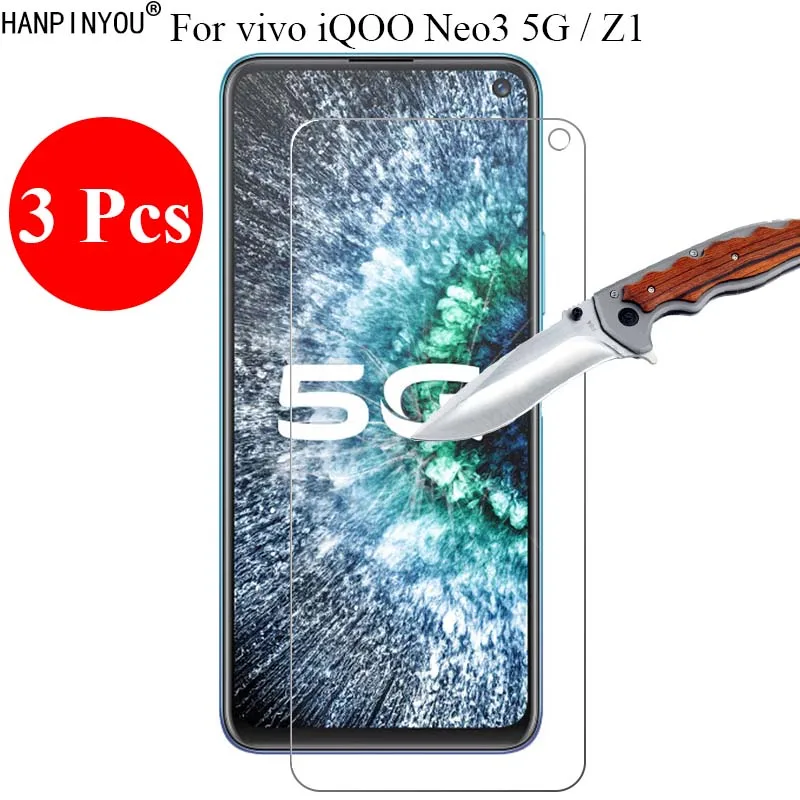 Новое противоударное закаленное стекло 3 шт./лот 9H 2.5D для vivo iQOO Neo3 5G/Z1 защитная