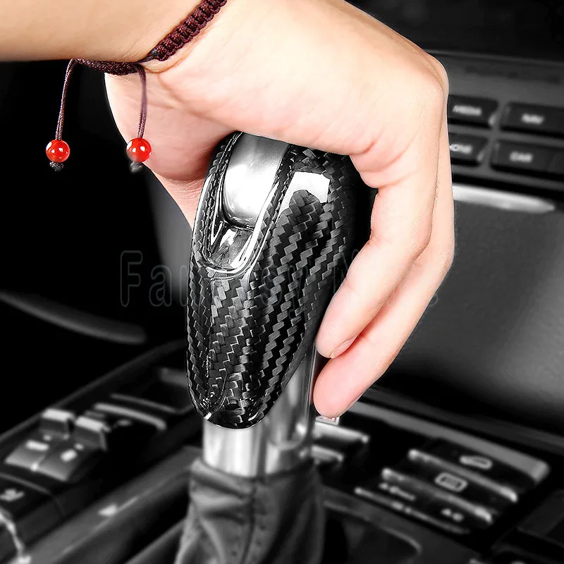 Настоящий автомобильный чехол для рычага переключения передач из углеродного