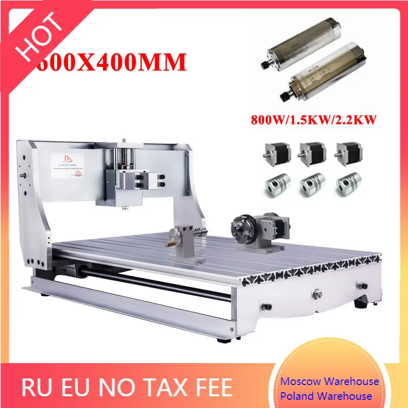 Набор шариковых винтов CNC 6040z 4 оси 80 мм алюминиевый шпиндель зажим для фрезерного