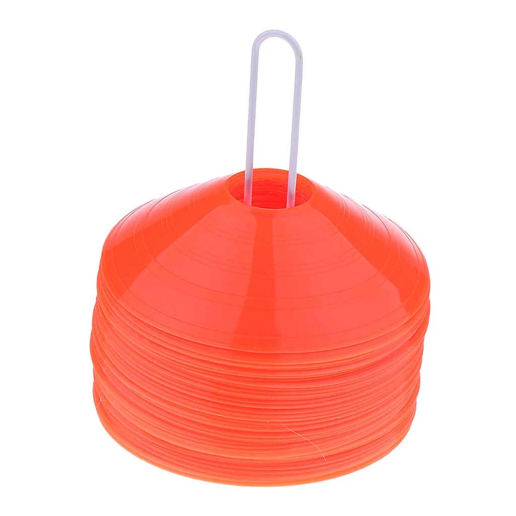 

Set of 50 Versatile Soccer Mini DISC CONES / Boundary Marker Agility Training Aids
