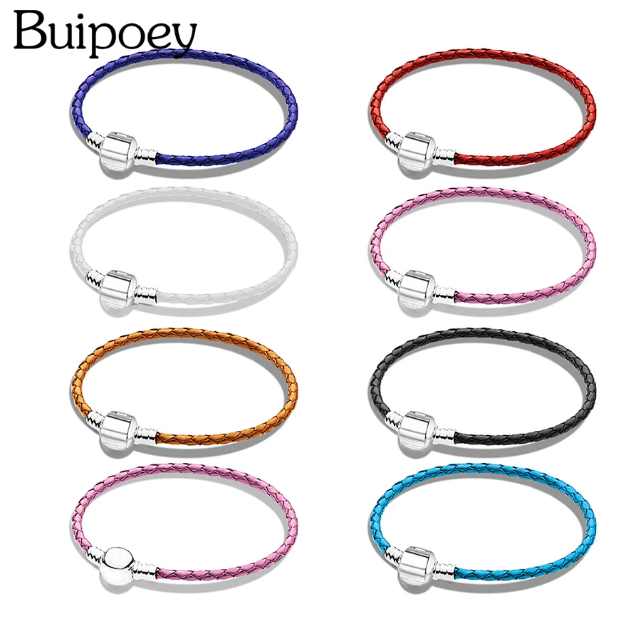 Женские кожаные браслеты Buipoey Простые с одной цепочкой базовый браслет-цепочка