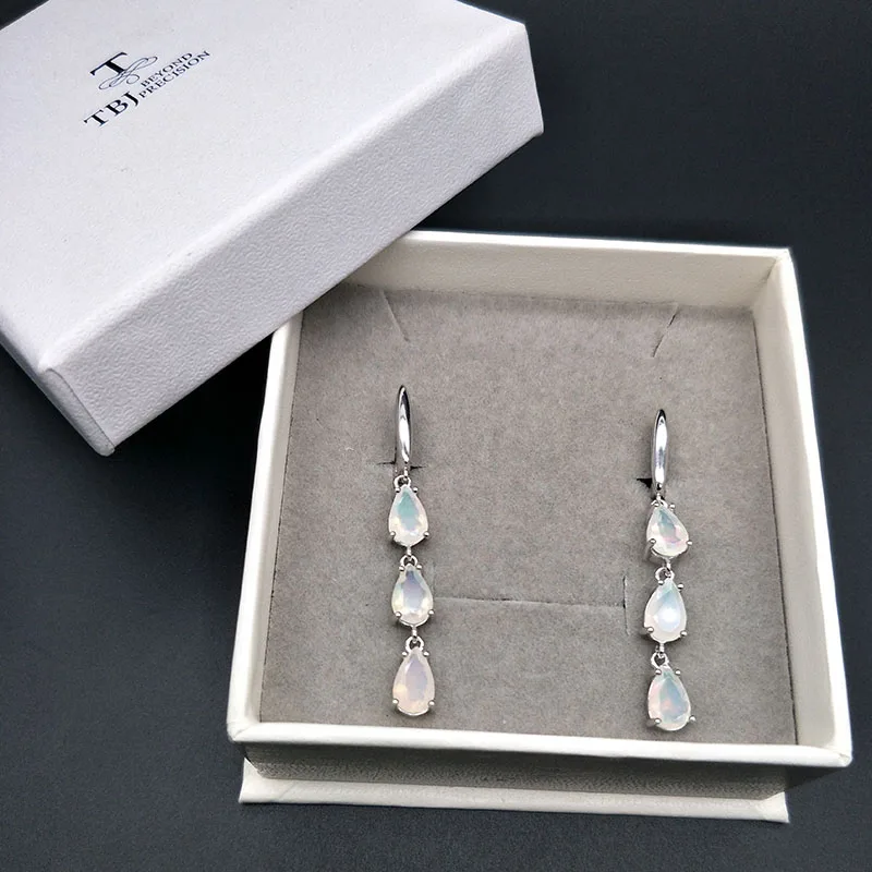 Женские длинные серьги с застежкой TBJ ювелирные изделия натуральным австрийским