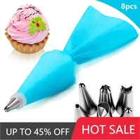 826pcsset silicone pastry bag tips kitchen cake icing piping cream cake decorating tools baking tools for cakes