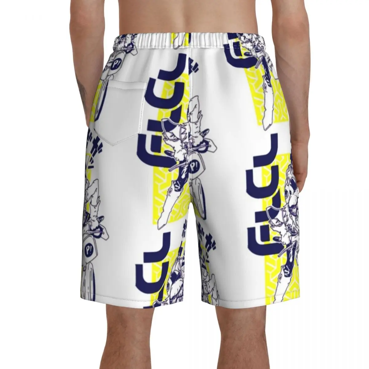 

Mamimi Board Shorts Men Beach Swimming Trunks Polyester Pattern Swim Trunks