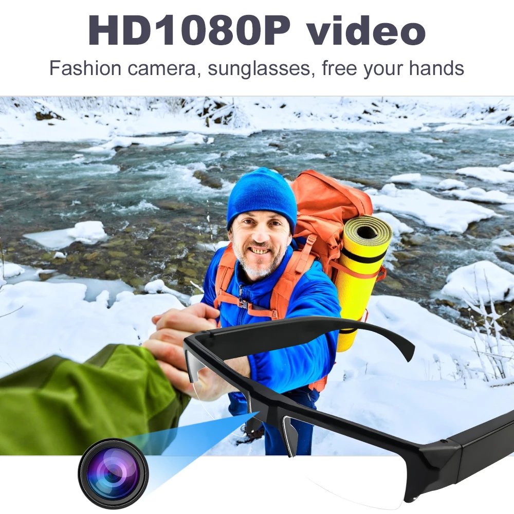 Мини-очки с камерой 1080p HD для вождения езды на велосипеде видео умные