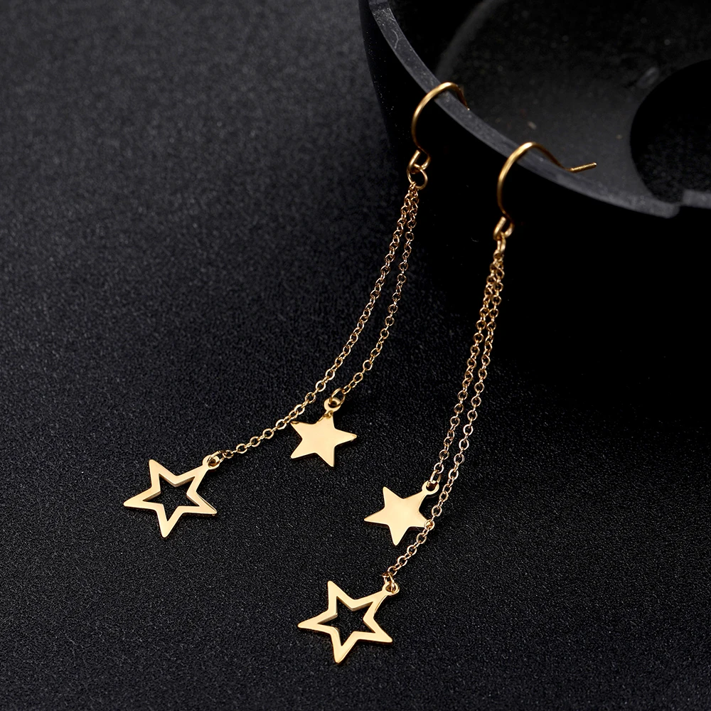 Teamer С изображением луны и звезд длинные серьги в виде капель для Для женщин