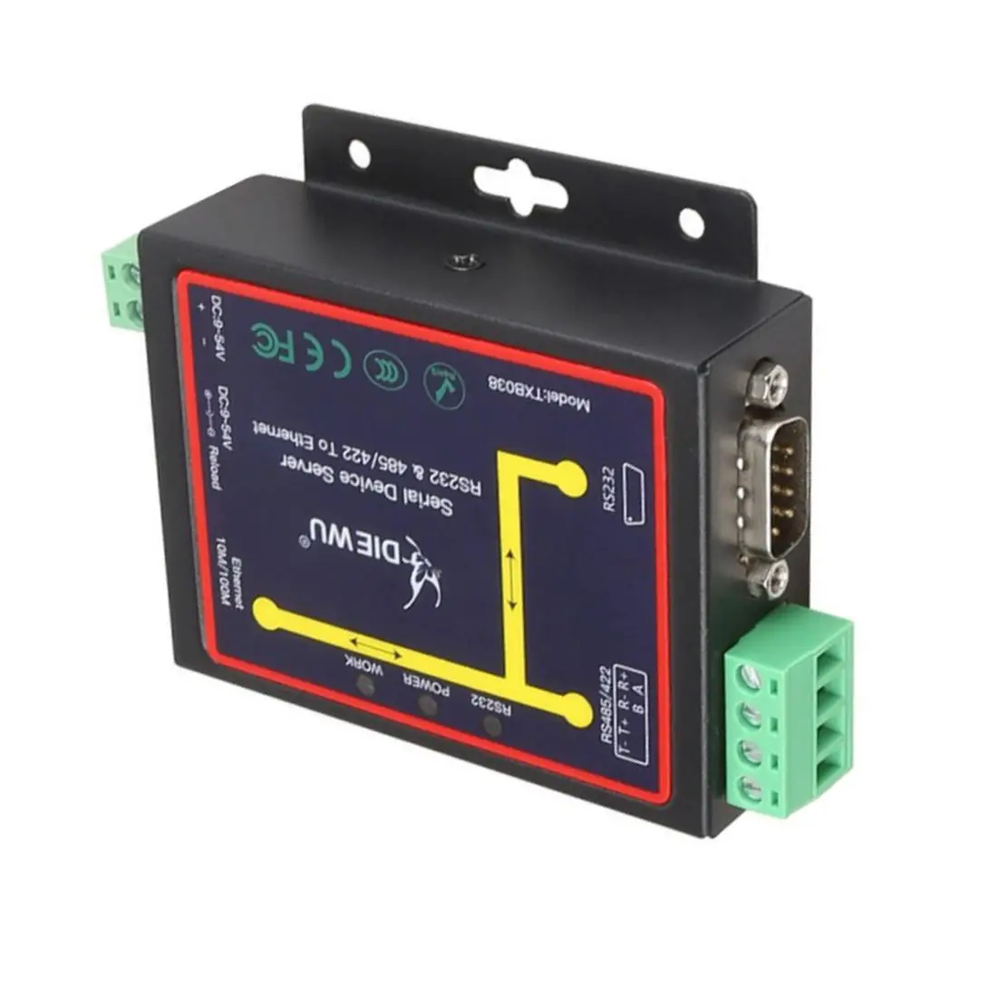 DIEWU RJ45 в RS232 RS485 RS422 промышленный Штекерный преобразователь TCP/UDP Серийный к