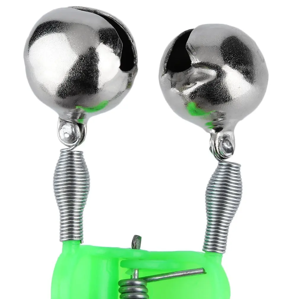 LESHP New LED Flash Light Night Electronic angling Bite Alarm Set Finder Lamp Double Twin Bells Tip Clip On Fishing Rod Tackle |