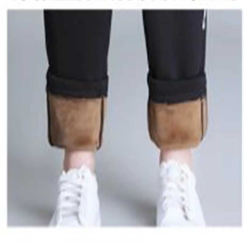 

2019 Thick Velvet Women Winter Pants Warm Femme Loose High Waist Sports Trousers Plus Size 6XL Straight Sweatpants Feminina M228