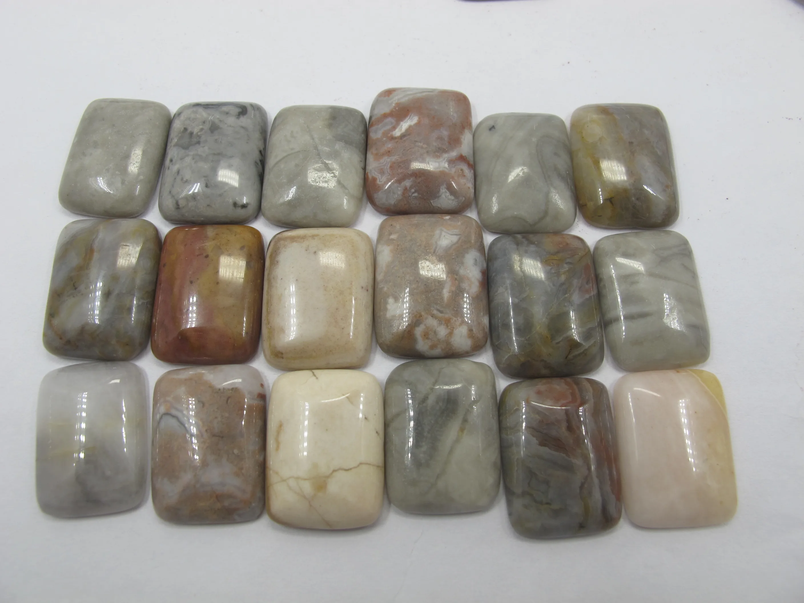 Natural Red Crazy Agate Bead Cabochon 15x20mm Rectangle Gem Stone Cabochon,Jewelry Ring Face Pendnat,10pcs/lot