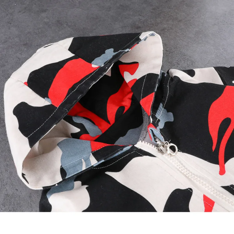 Детская Хлопковая футболка с капюшоном 3 шт./компл. камуфляжная расцветка | одежда