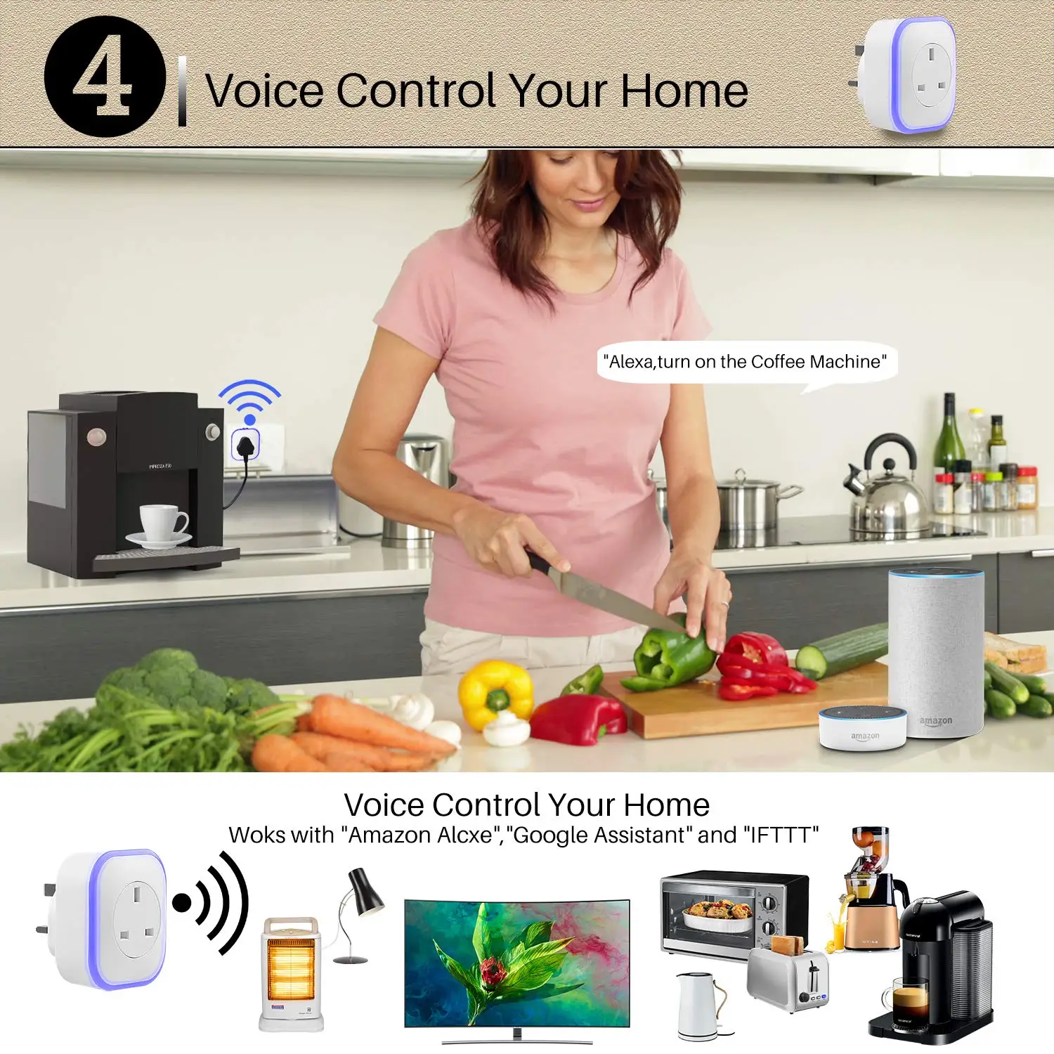 Wi Fi Smart Plug Мощность выход RGB светодиодный ночной Светильник Мини UK розетки