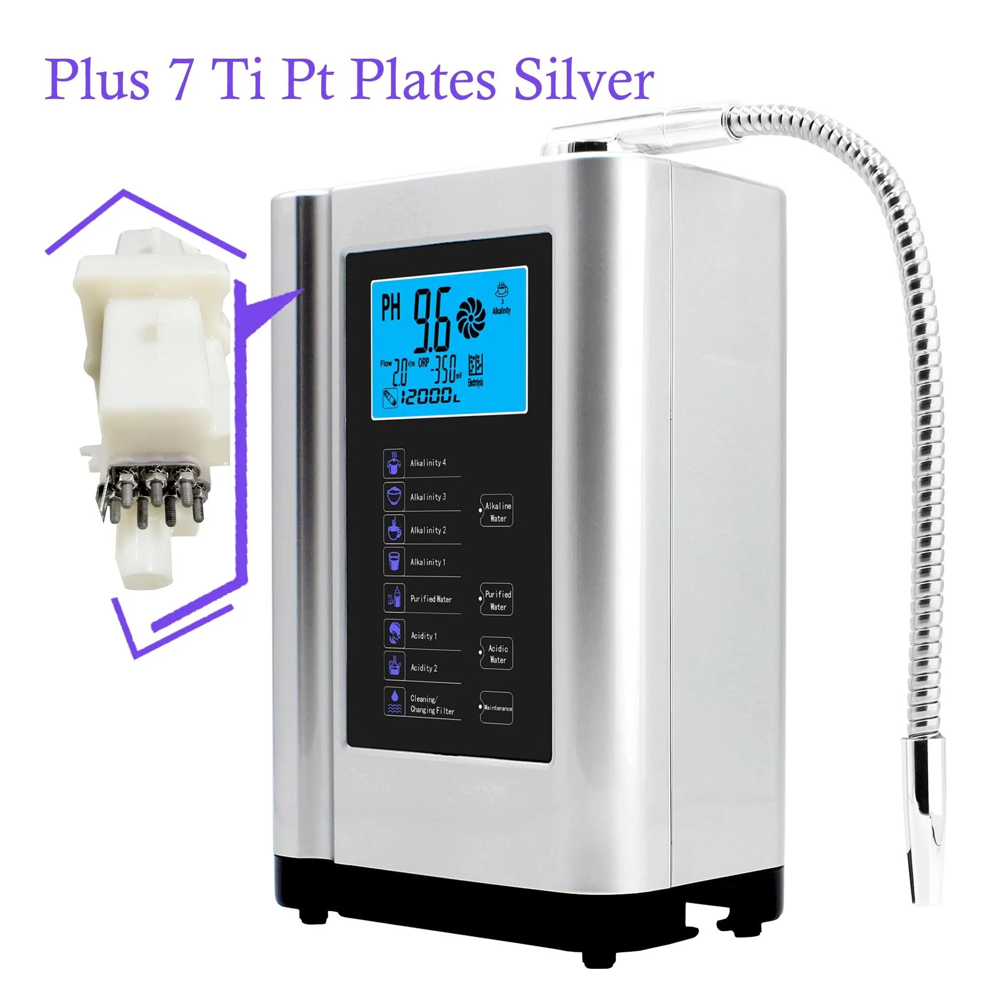 Alkaline Water Ionizer hydrogen generator Machine Purifier Produces pH 3.5-10.5 Acid water Filter system for Home | Бытовая техника