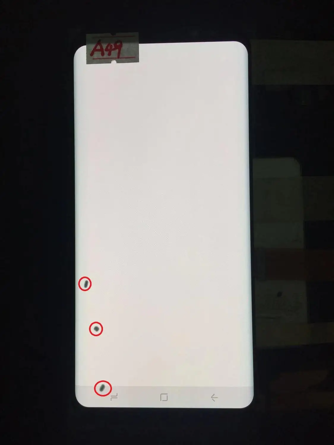 NO.A49 ORIGINAL AMOLED LCD for SAMSUNG Galaxy Display S8+ Plus G955U G955F Touch Screen Digitizer With Black Dot - Цвет: NO.A49
