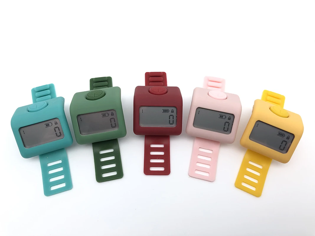 Перезаряжаемый счетчик пальцев 5 каналов цифровой Tally Clicker цифры Будды Бусины со