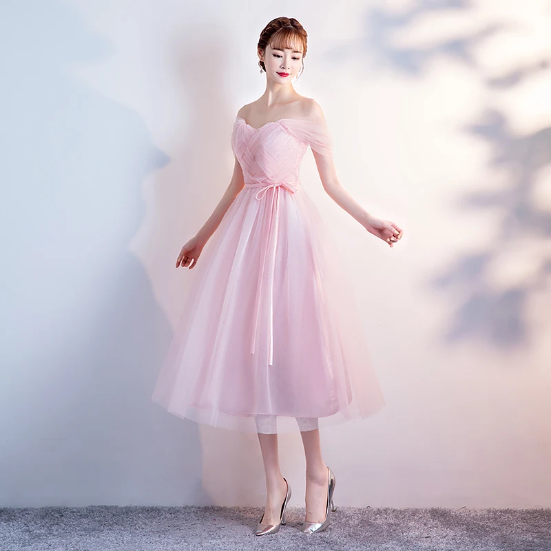 Розовые бордовые платья подружек невесты Элегантное свадебное платье размера