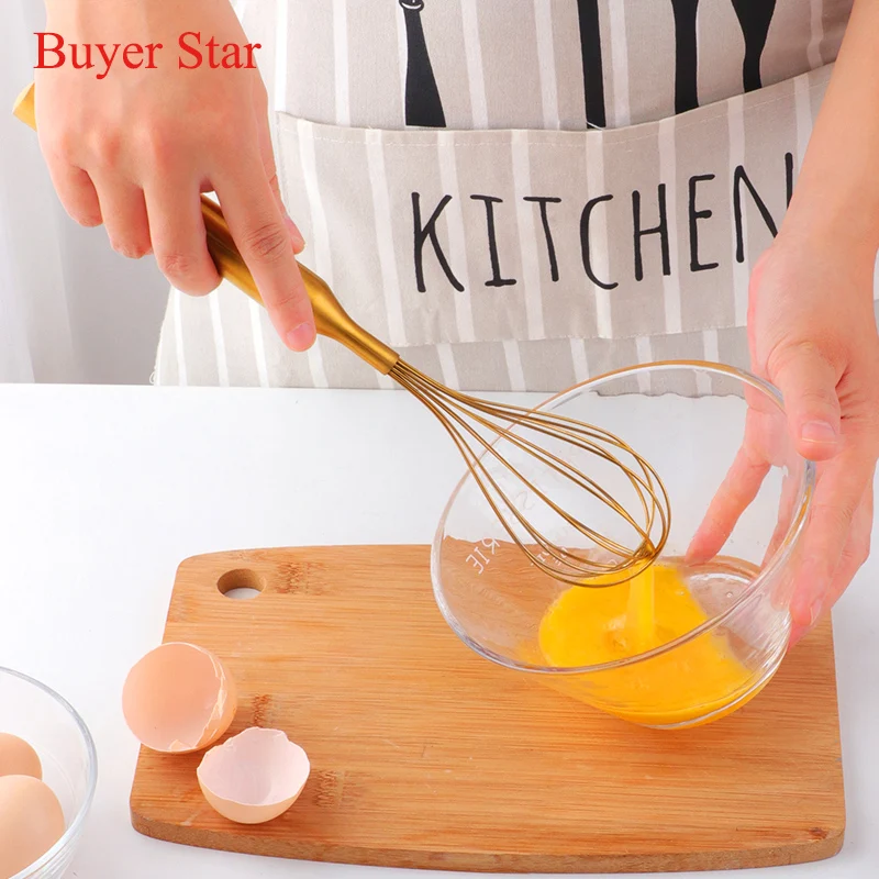 1PC Stainless Steel Balloon Wire Whisk Manual Egg Beater Mixer Kitchen Baking Utensil Milk Cream Butter Cooking | Дом и сад