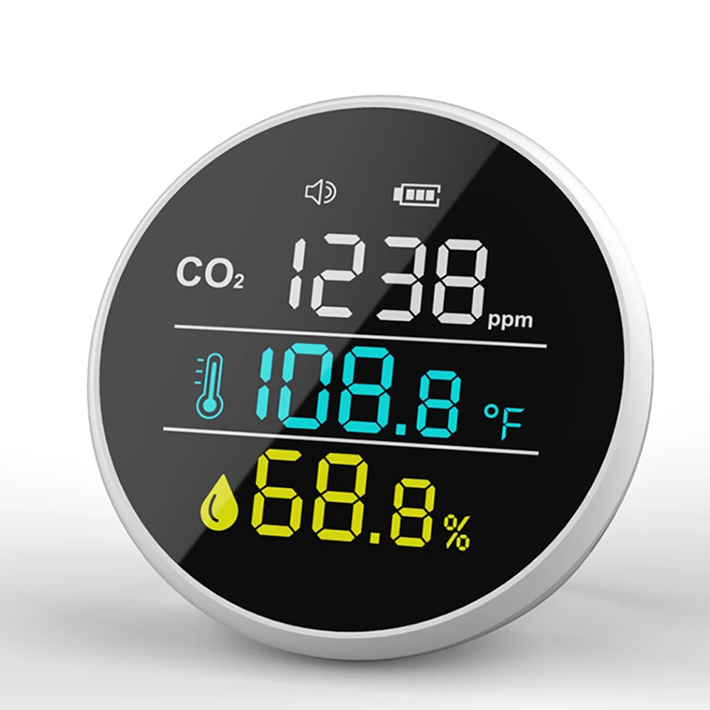 

DM1305 400~5000ppm CO2 Detection Scope CO2 Meter Temperature Humidity Detector Smart Home Air Quality Monitor Indoor Outdoor