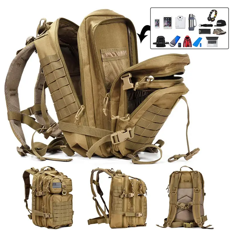 50L Large Capacity Military Tactical Backpack Man Bag Outdoor Waterproof Assault Bags Hiking Rucksack Pack Hunting Camping | Спорт и