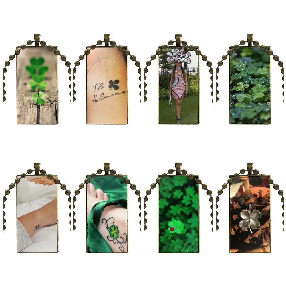 Четыре листа клевера Мода для влюбленных лучший дружба стекло подвеска с