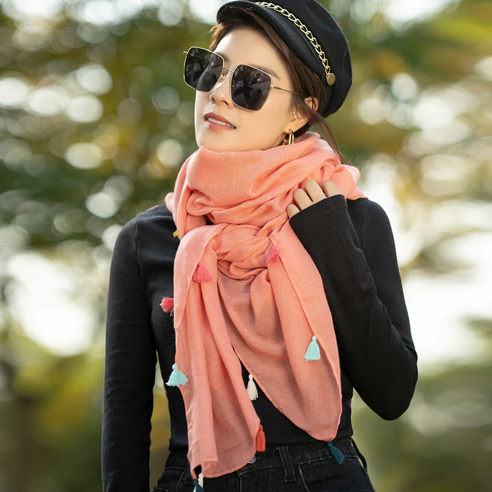 Модный женский шелковый шарф хиджаб шали шифон мягкая женская накидка пляжный