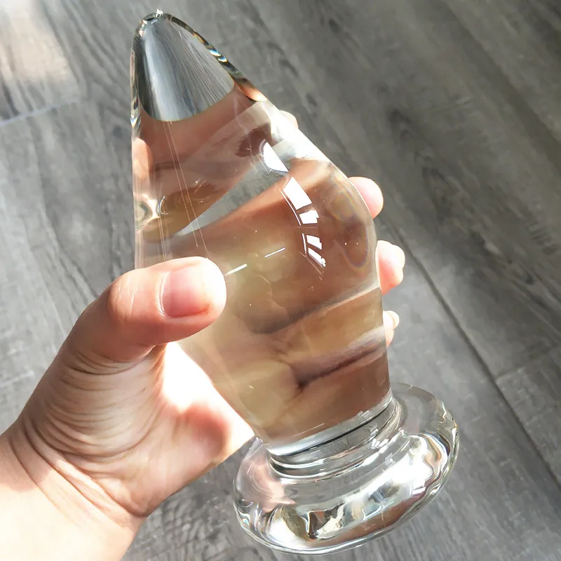 Big Anal Plug Super Transparent Crystal Glass Butt Dildo Huge Sex Toys For Woman Men Gay ass masturbator | Красота и здоровье