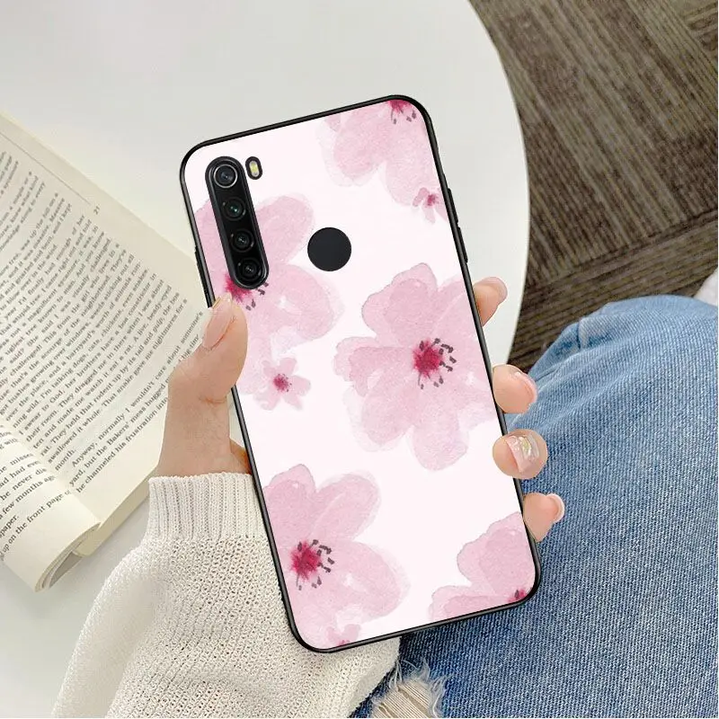 Красочные живописи тушью цветы задняя крышка чехол для телефона Redmi 8 K20 Note4 Note5 5A 7